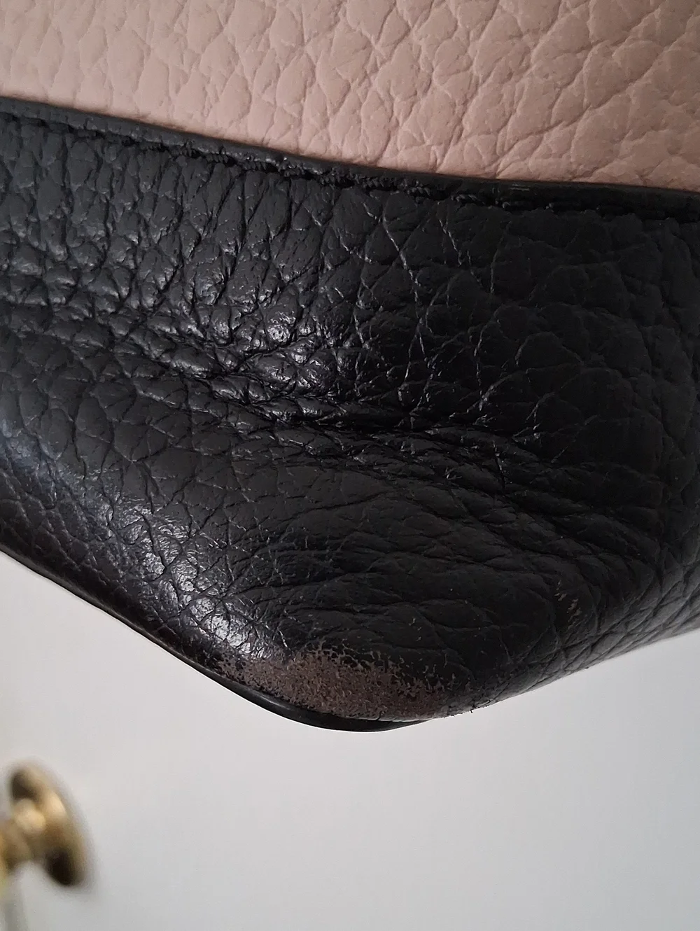 Kate Spade Pink & Black Pebbled Leather Convertible Satchel Xbody Zip Top Bag